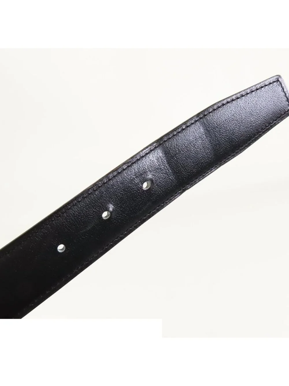 Hermes Constance Belt Black Silver Box Calf Taurillon Touareg Reversible 90